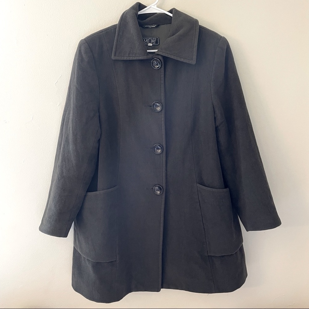 Me-Jay vintage‎ angora cashmere lambs wool dress coat Montreal coat factory